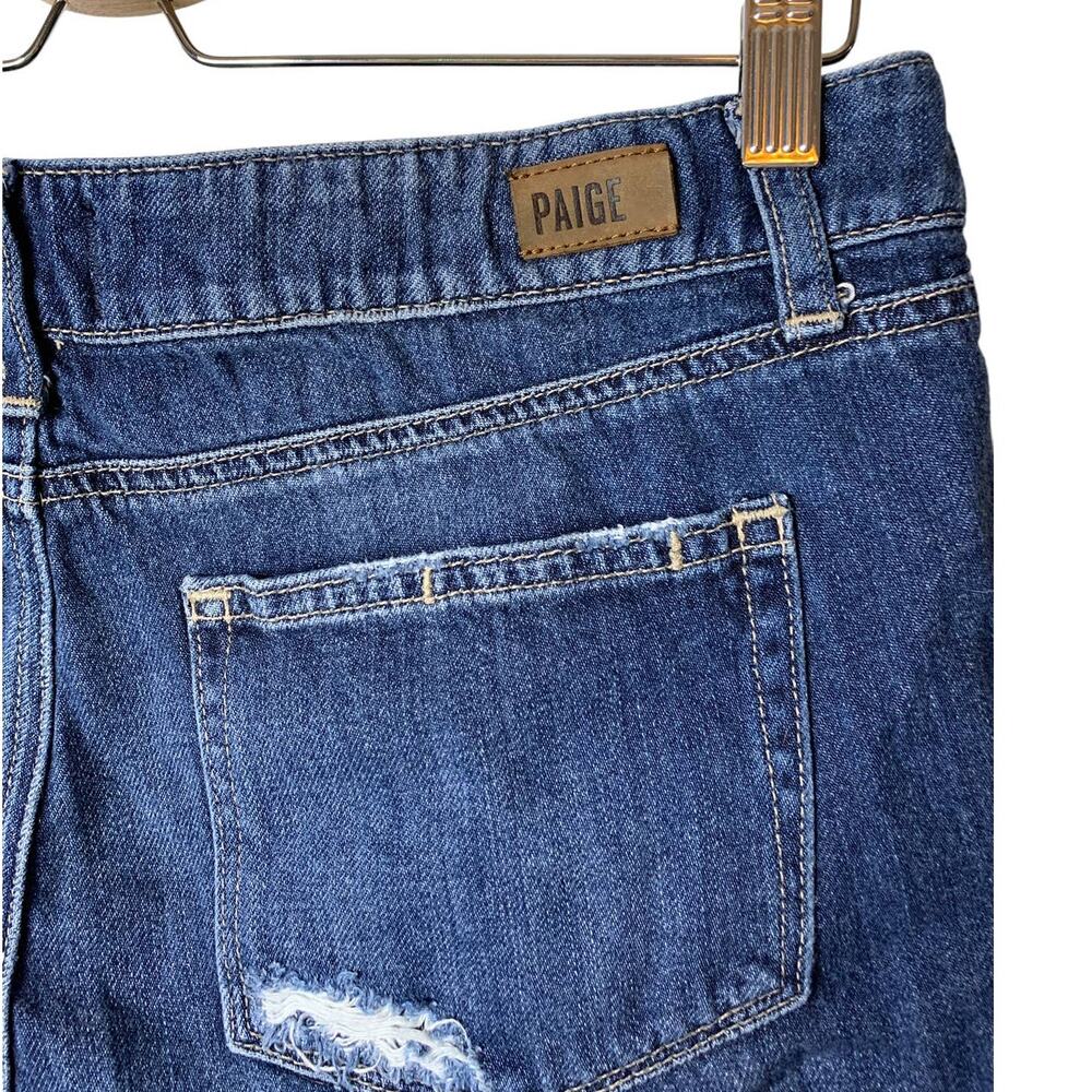 PAIGE Jimmy Jimmy Cuffed Blue Stretch Denim Jean Shorts Size 29 - Picture 7 of 8